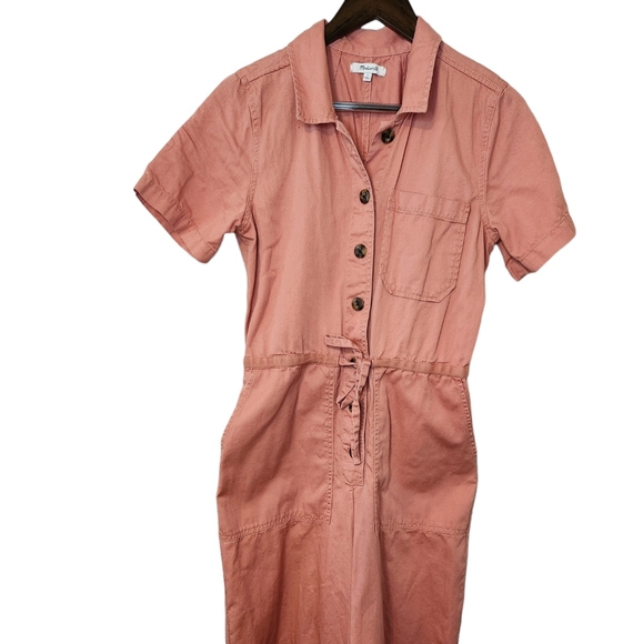 Madewell Wide-Leg Utility Jumpsuit 6 in Washed coral - Picture 5 of 11